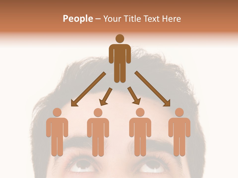 A Man Looking Up With His Eyes Wide Open PowerPoint Template