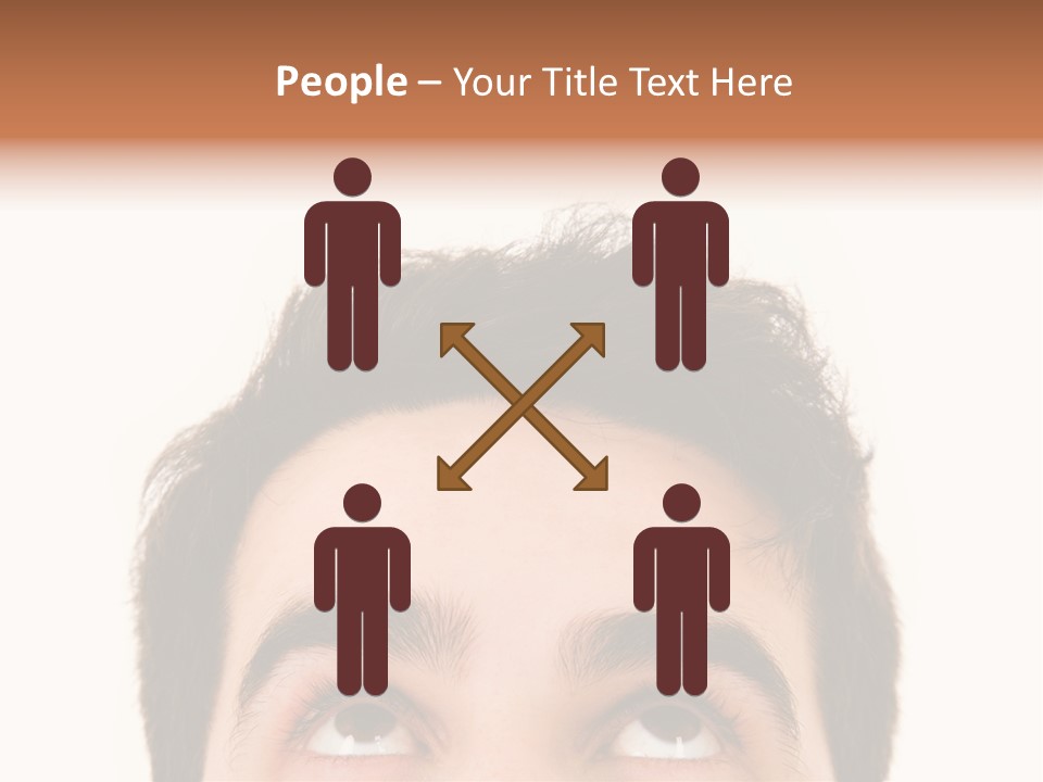 A Man Looking Up With His Eyes Wide Open PowerPoint Template