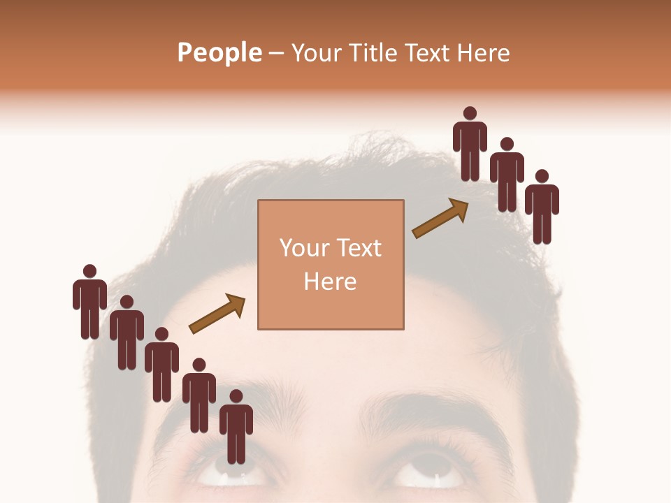 A Man Looking Up With His Eyes Wide Open PowerPoint Template