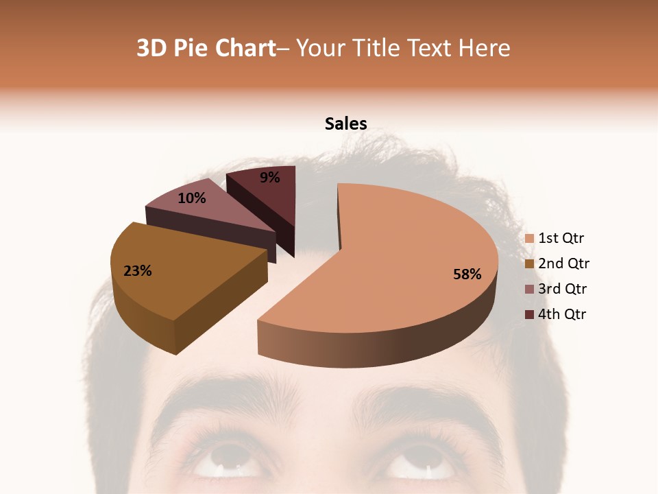 A Man Looking Up With His Eyes Wide Open PowerPoint Template