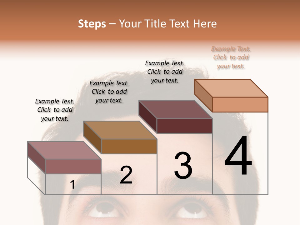 A Man Looking Up With His Eyes Wide Open PowerPoint Template