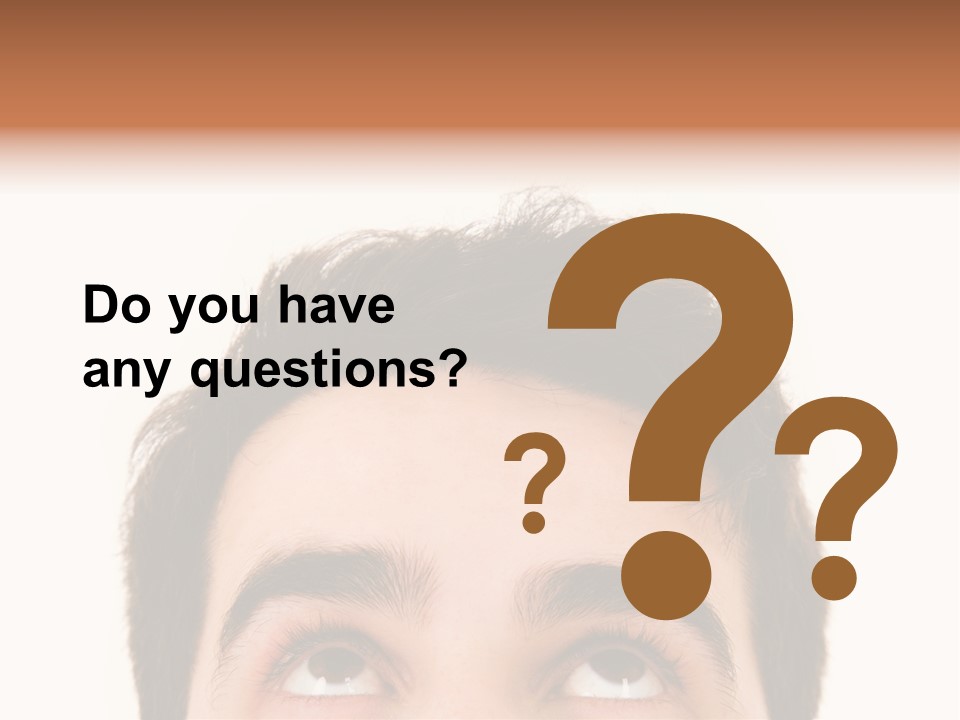 A Man Looking Up With His Eyes Wide Open PowerPoint Template