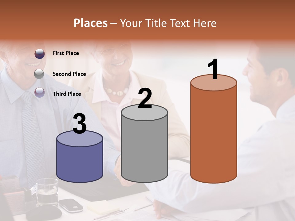 A Group Of People Shaking Hands At A Table PowerPoint Template