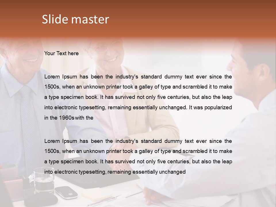 A Group Of People Shaking Hands At A Table PowerPoint Template