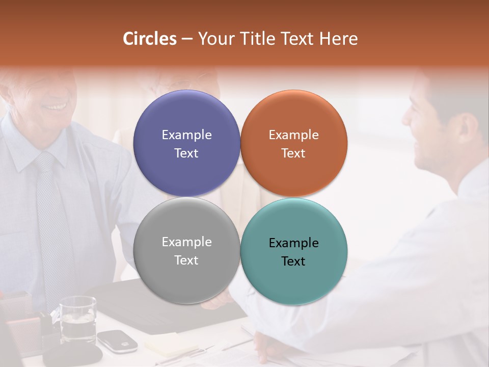 A Group Of People Shaking Hands At A Table PowerPoint Template