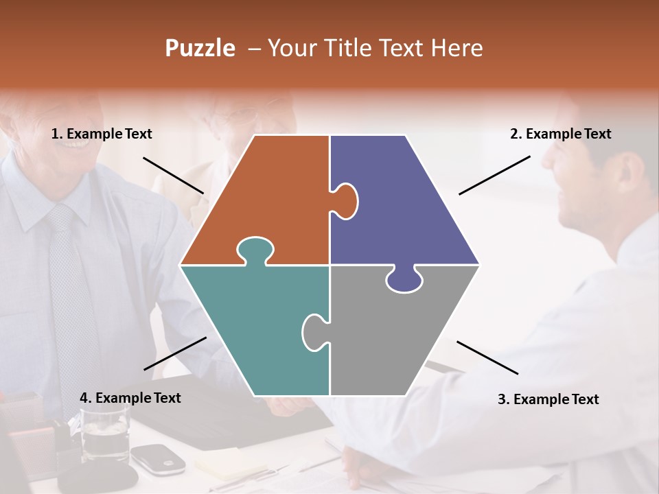 A Group Of People Shaking Hands At A Table PowerPoint Template