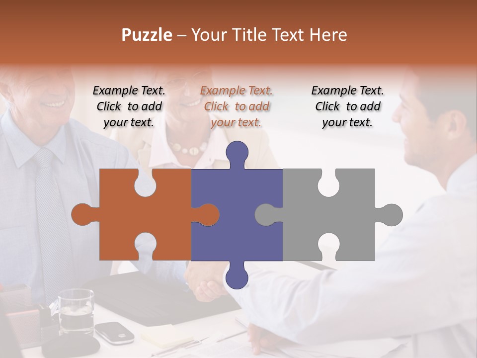 A Group Of People Shaking Hands At A Table PowerPoint Template