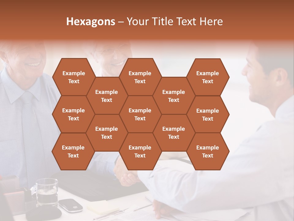 A Group Of People Shaking Hands At A Table PowerPoint Template