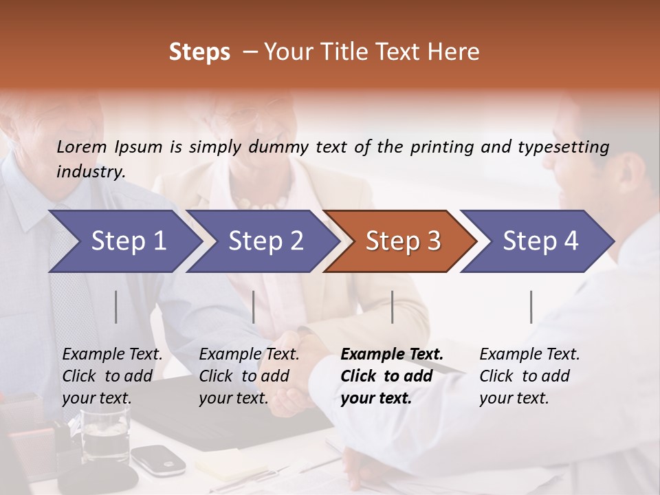 A Group Of People Shaking Hands At A Table PowerPoint Template
