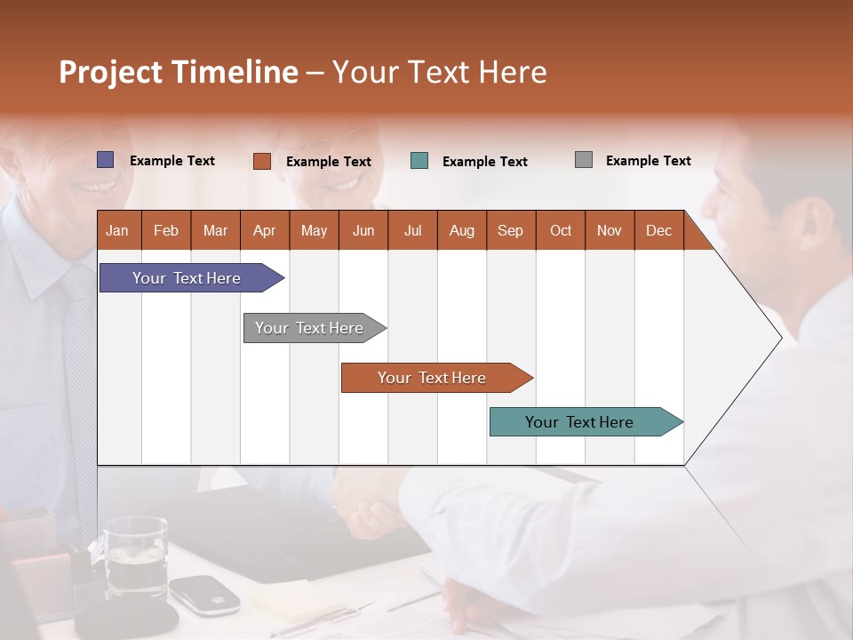 A Group Of People Shaking Hands At A Table PowerPoint Template