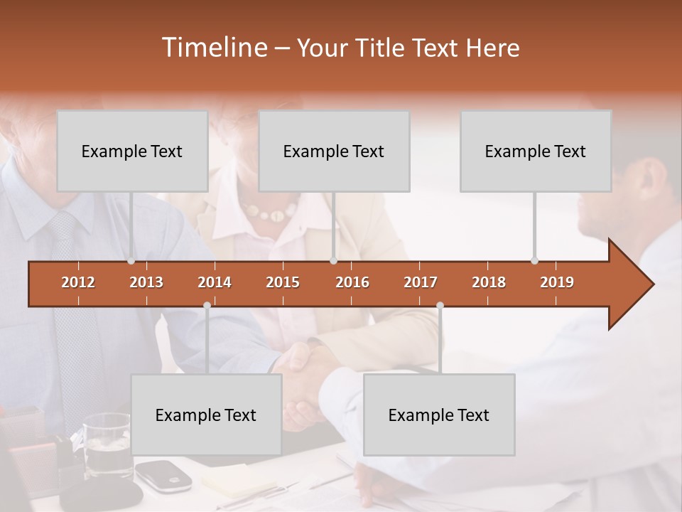 A Group Of People Shaking Hands At A Table PowerPoint Template