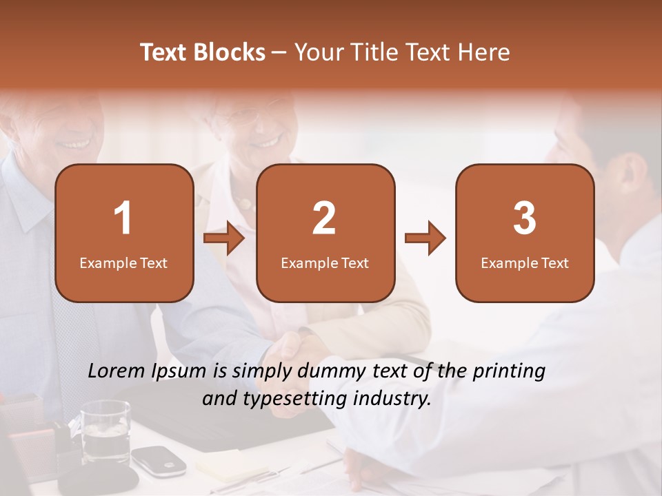A Group Of People Shaking Hands At A Table PowerPoint Template