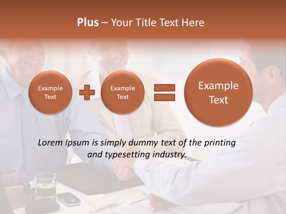 A Group Of People Shaking Hands At A Table PowerPoint Template