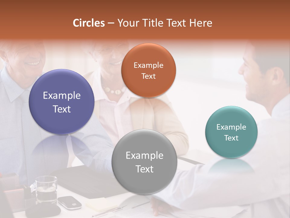 A Group Of People Shaking Hands At A Table PowerPoint Template