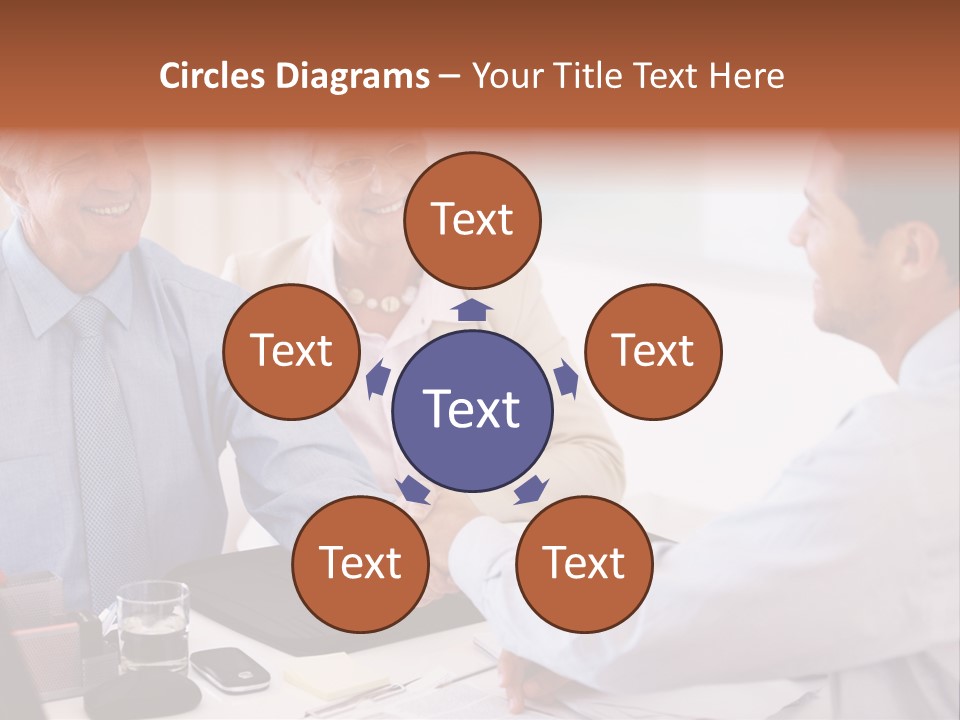 A Group Of People Shaking Hands At A Table PowerPoint Template