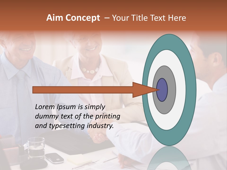 A Group Of People Shaking Hands At A Table PowerPoint Template