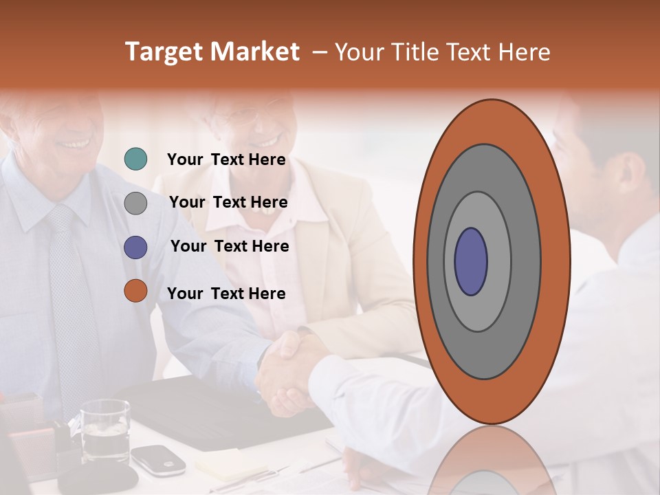 A Group Of People Shaking Hands At A Table PowerPoint Template