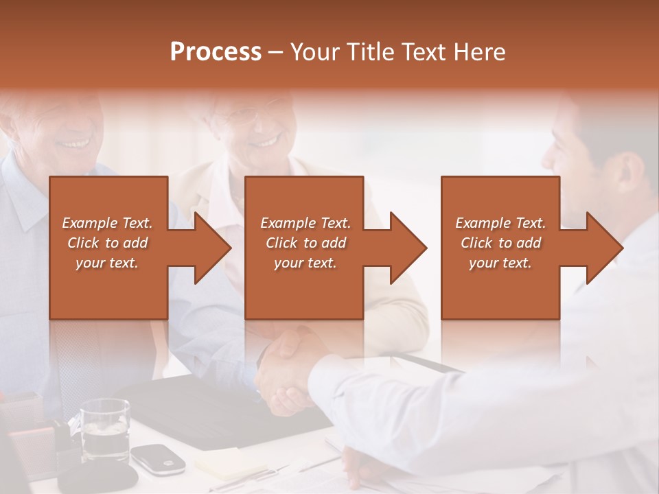 A Group Of People Shaking Hands At A Table PowerPoint Template