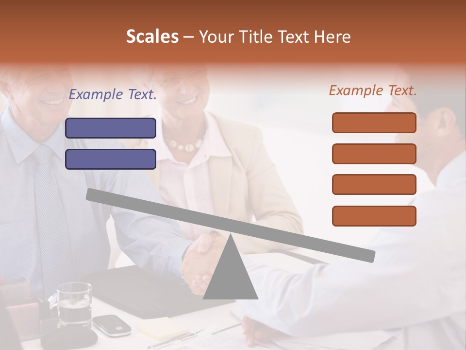 A Group Of People Shaking Hands At A Table PowerPoint Template