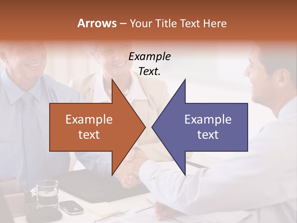 A Group Of People Shaking Hands At A Table PowerPoint Template