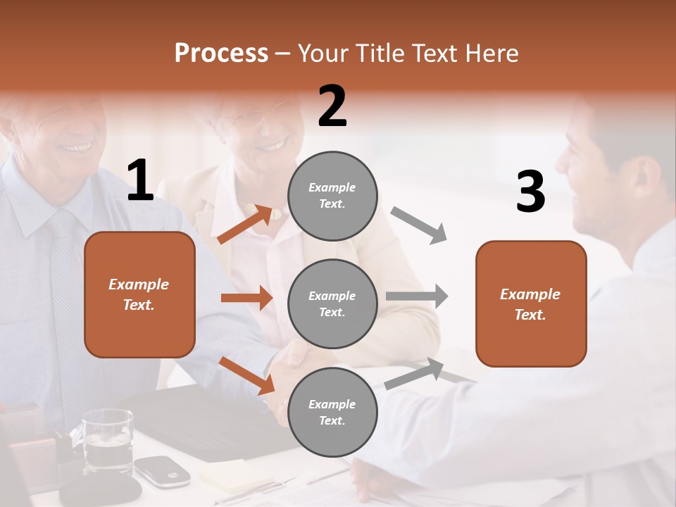 A Group Of People Shaking Hands At A Table PowerPoint Template
