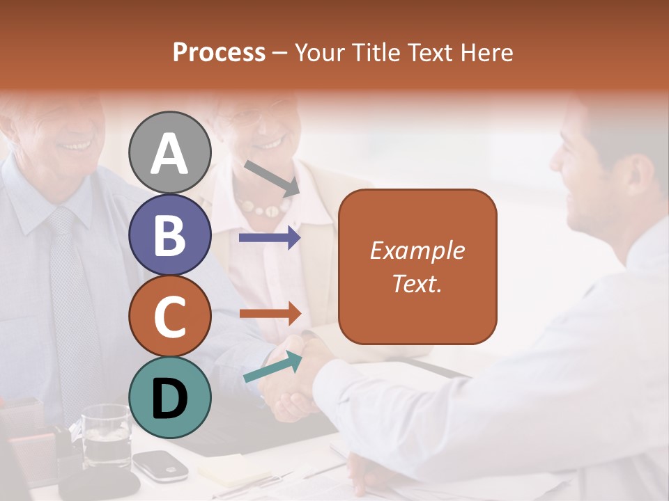 A Group Of People Shaking Hands At A Table PowerPoint Template