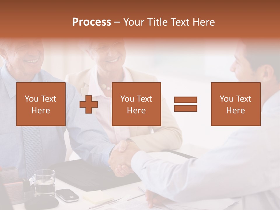 A Group Of People Shaking Hands At A Table PowerPoint Template