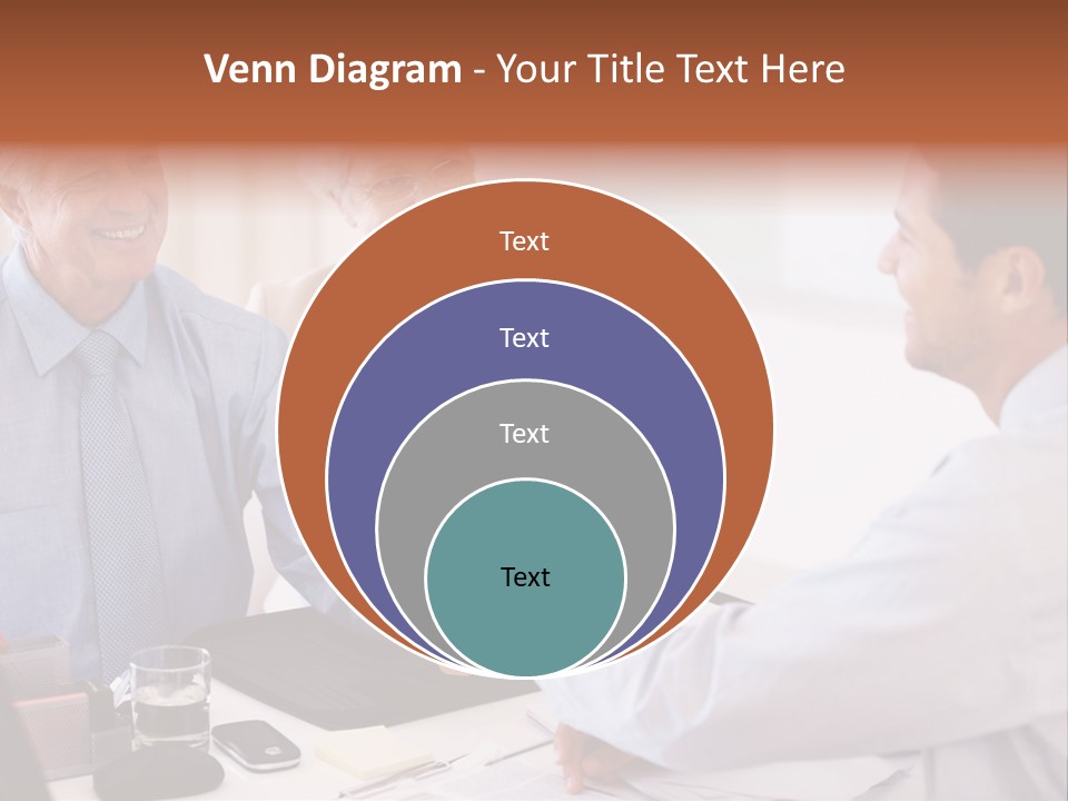 A Group Of People Shaking Hands At A Table PowerPoint Template