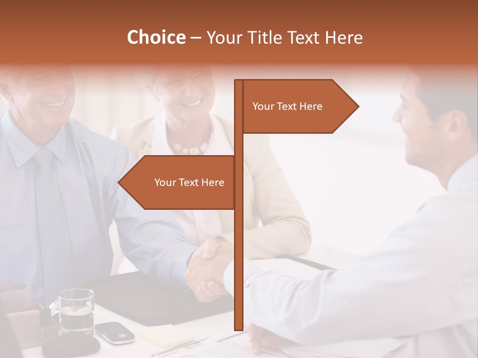 A Group Of People Shaking Hands At A Table PowerPoint Template