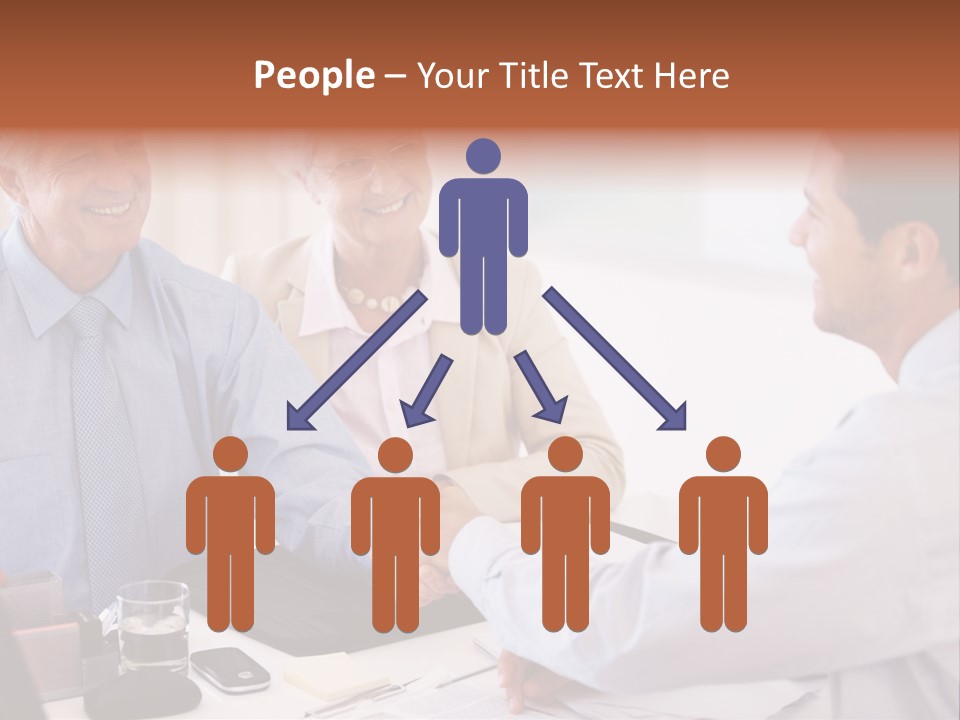 A Group Of People Shaking Hands At A Table PowerPoint Template