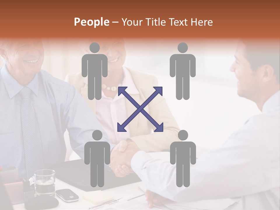 A Group Of People Shaking Hands At A Table PowerPoint Template