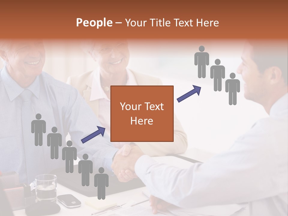 A Group Of People Shaking Hands At A Table PowerPoint Template