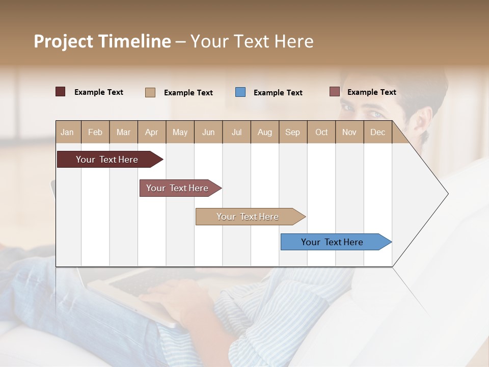 Aquarium Female Snorkeler PowerPoint Template
