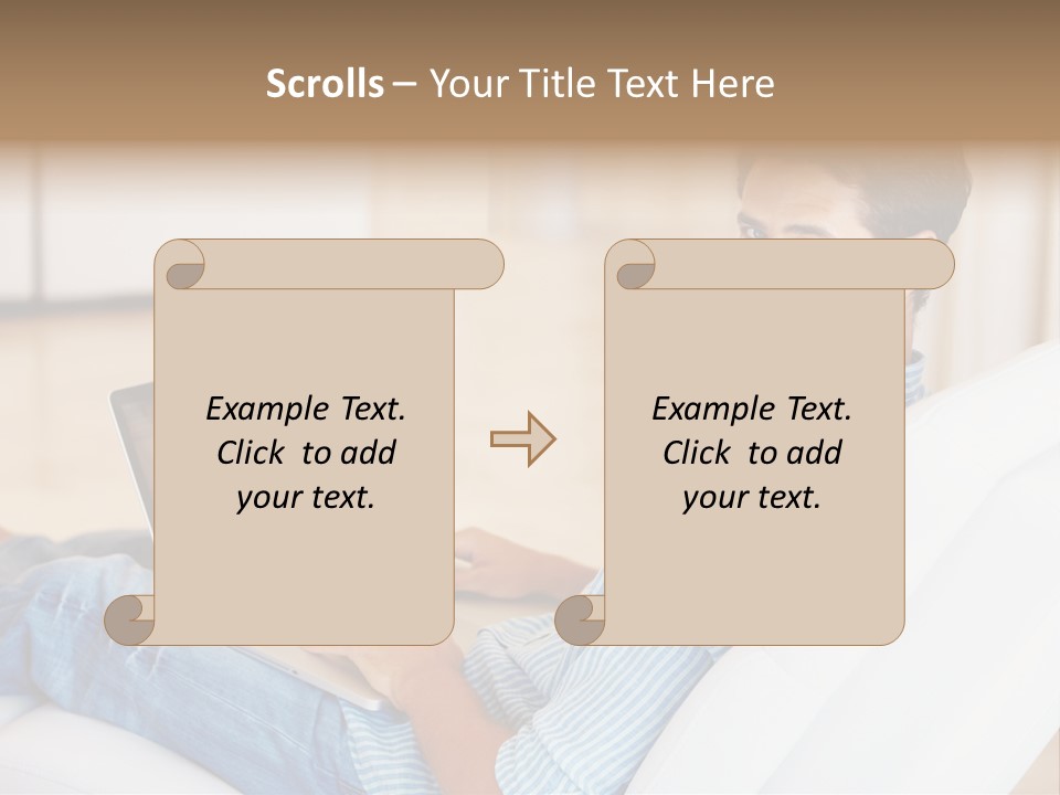 Aquarium Female Snorkeler PowerPoint Template