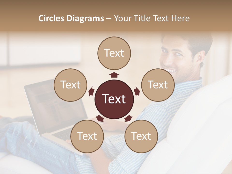 Aquarium Female Snorkeler PowerPoint Template