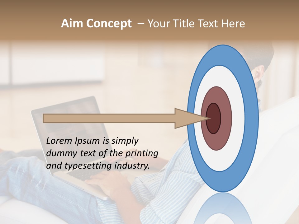 Aquarium Female Snorkeler PowerPoint Template