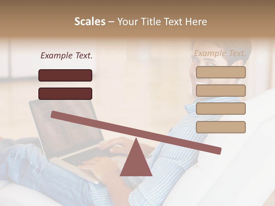 Aquarium Female Snorkeler PowerPoint Template