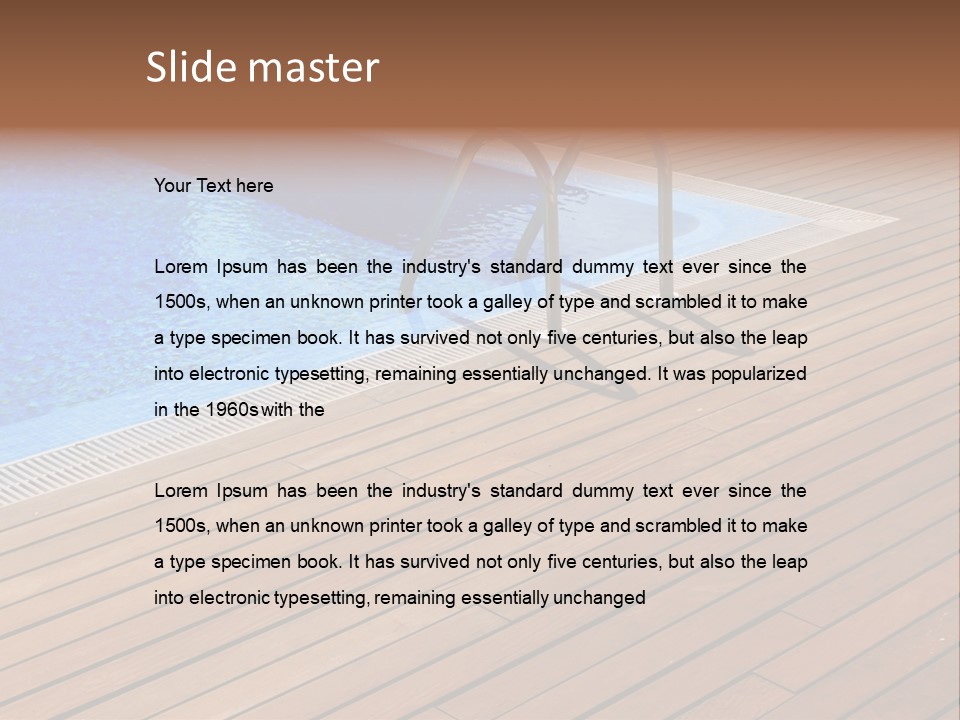 Deck Cement Tranquil PowerPoint Template