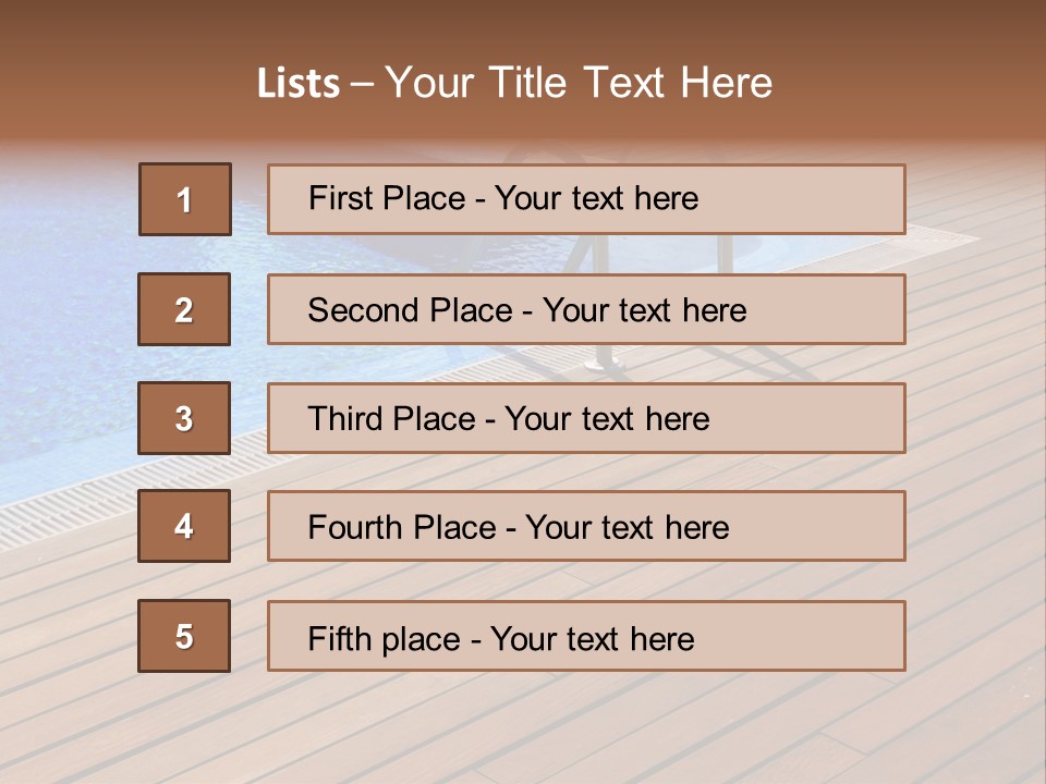 Deck Cement Tranquil PowerPoint Template