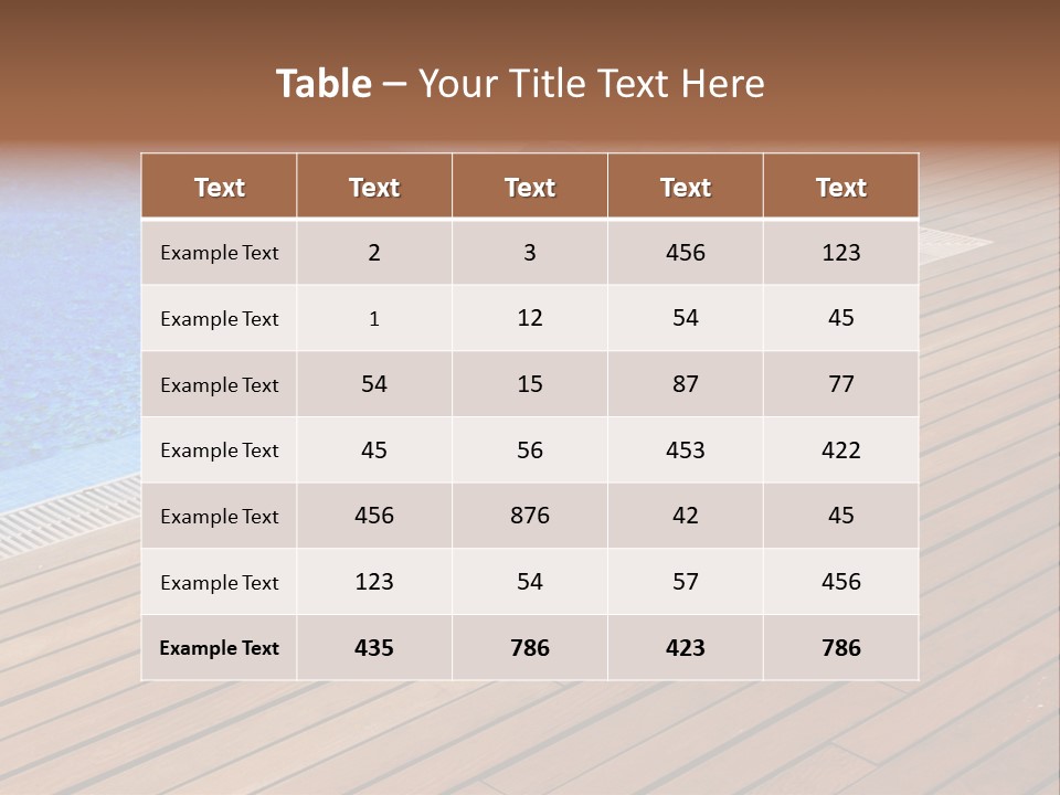 Deck Cement Tranquil PowerPoint Template