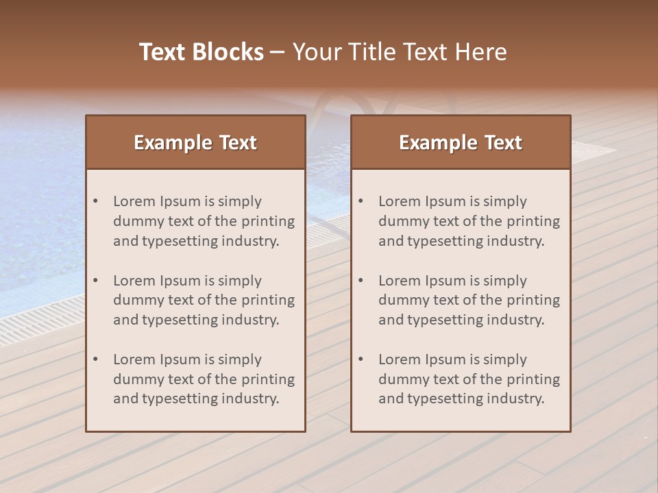 Deck Cement Tranquil PowerPoint Template