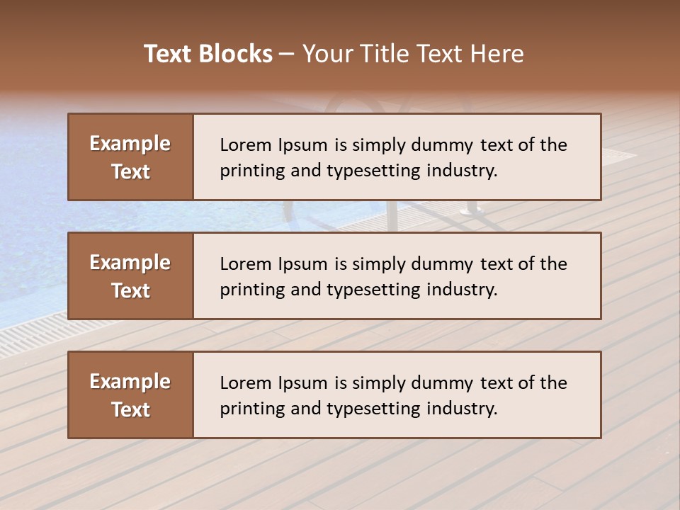 Deck Cement Tranquil PowerPoint Template