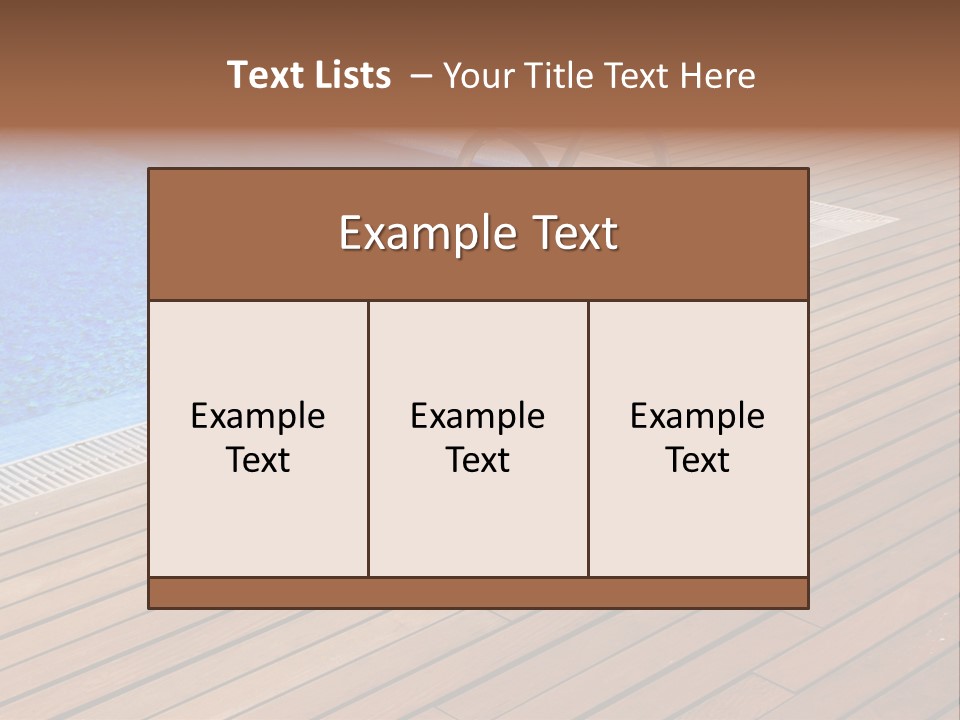 Deck Cement Tranquil PowerPoint Template