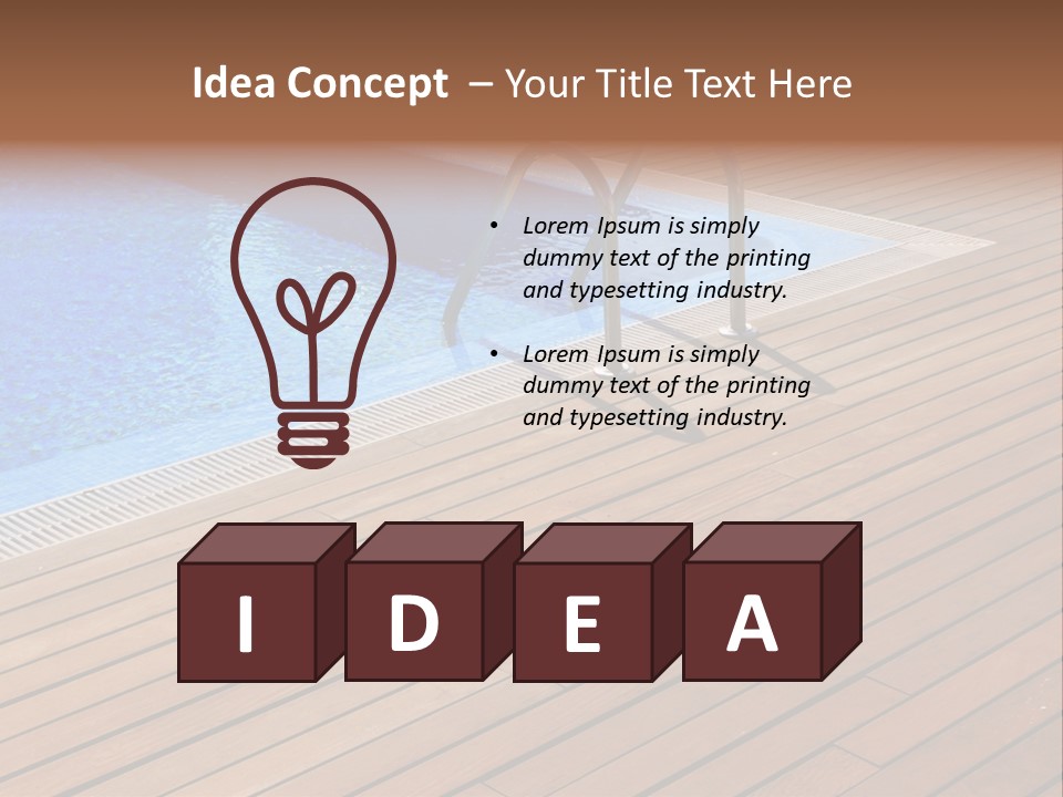 Deck Cement Tranquil PowerPoint Template