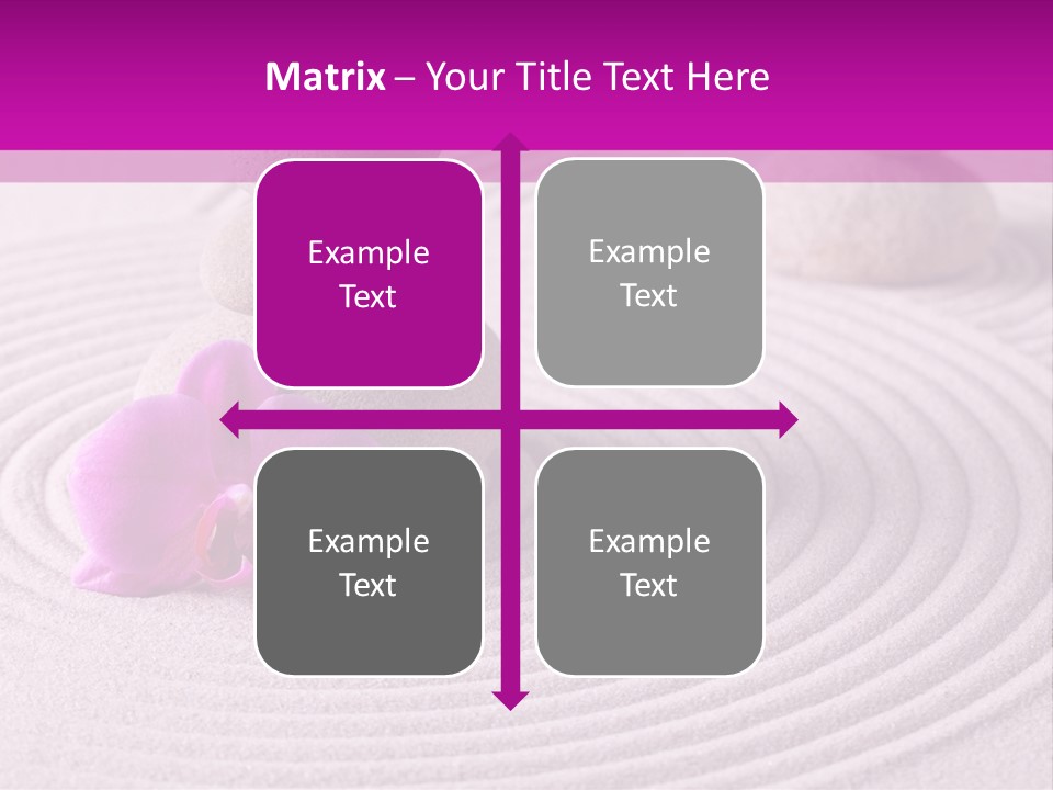 A Pink Flower Sitting On Top Of A Pile Of Rocks PowerPoint Template