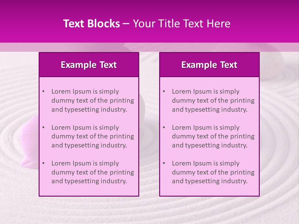 A Pink Flower Sitting On Top Of A Pile Of Rocks PowerPoint Template