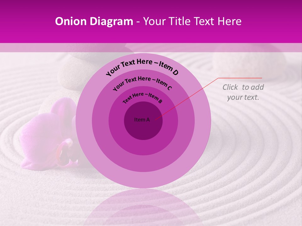 A Pink Flower Sitting On Top Of A Pile Of Rocks PowerPoint Template