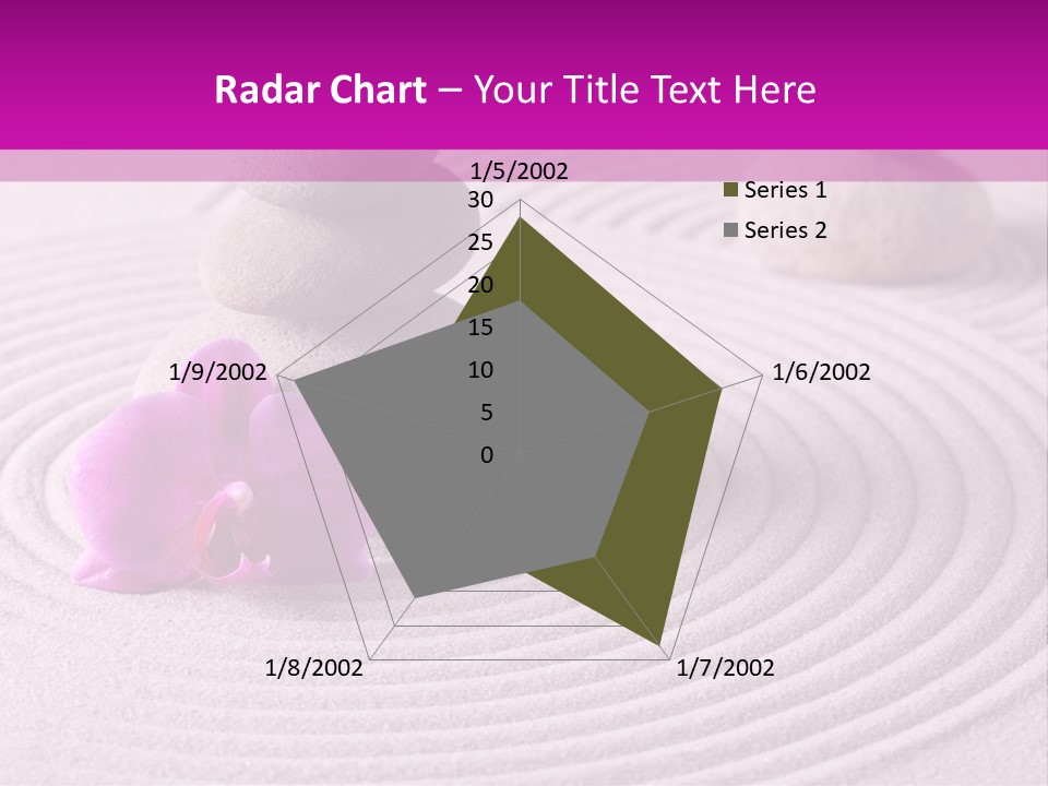 A Pink Flower Sitting On Top Of A Pile Of Rocks PowerPoint Template