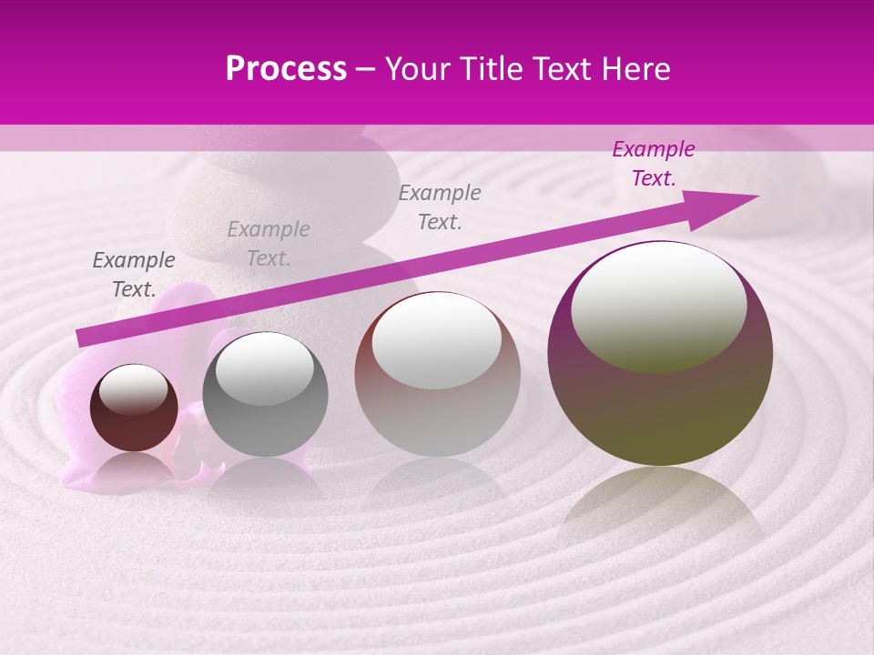 A Pink Flower Sitting On Top Of A Pile Of Rocks PowerPoint Template