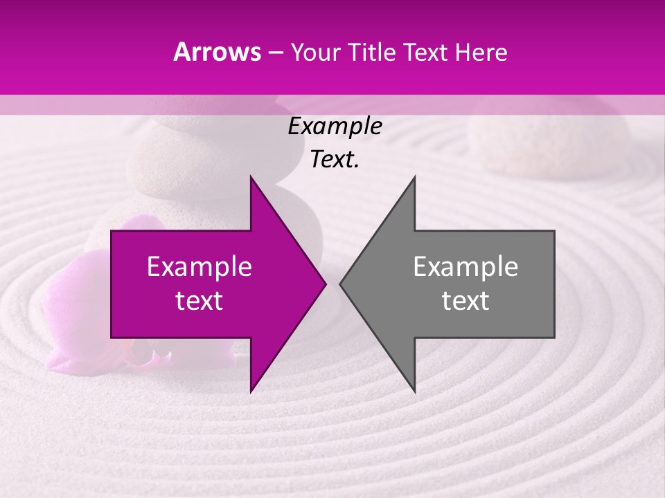 A Pink Flower Sitting On Top Of A Pile Of Rocks PowerPoint Template